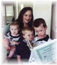 Ann with Alec, Noah & Zachary