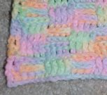 Basketweave Afghan Square Crochet Pattern 12"