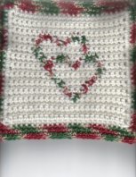 Bonnie's Christmas Double Hearts Crochet Pattern