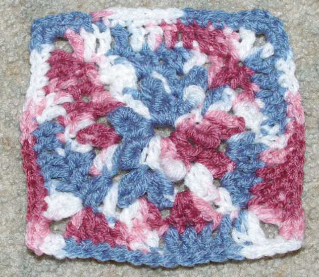 Bullions in the Middle Afghan Square Free Crochet Pattern Courtesy of Crochetnmore