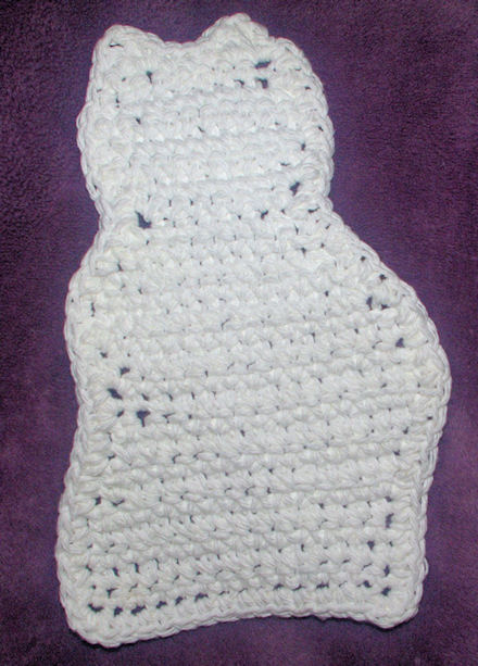 Cat Coaster Free Crochet Pattern Courtesy of Crochetnmore 