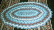 crocheted ripple rug