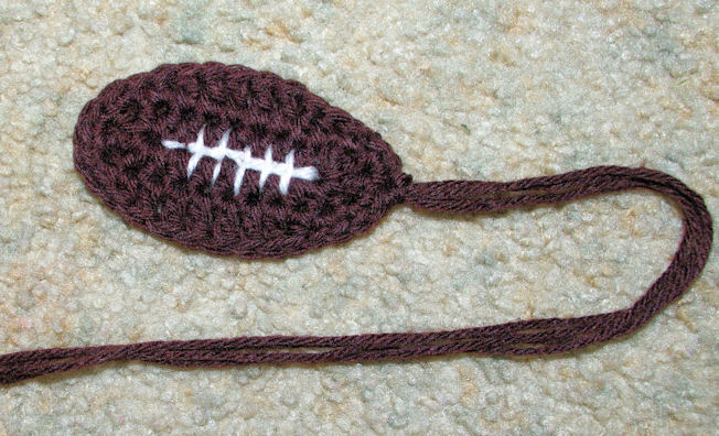 Football Bookmark Free Crochet Pattern Courtesy of Crochet N More