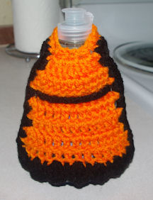 Halloween Dishsoap Apron Free Crochet Pattern Courtesy of Crochet N More