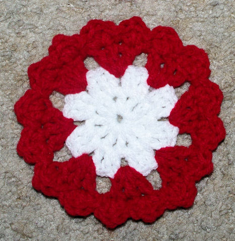 Hearts Around Coaster Free Crochet Pattern