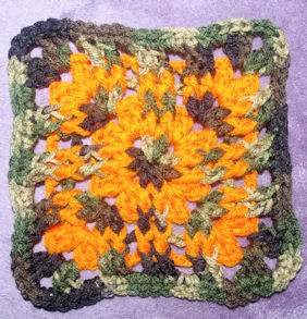 Hunter's Dream Afghan Square Free Crochet Pattern Courtesy of Crochetnmore.com 