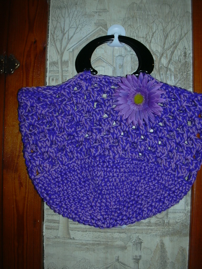 Purple Crocheted Purse 