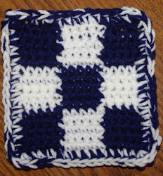 Nine Patch Coaster Free Crochet Pattern Courtesy of Crochet N More
