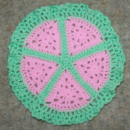 Pink Wedges Doily
