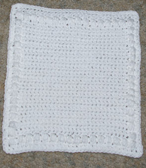 Puffs Around Dishcloth Crochet Pattern