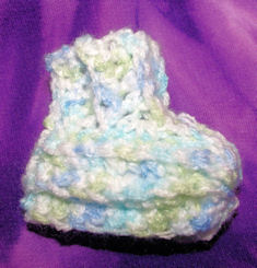 Ribbed Baby Booties Free Crochet Pattern