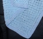 Ribbed Edge Granny Baby Afghan Crochet Pattern