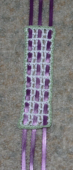 Ribbon and Mesh Bookmark Crochet Pattern