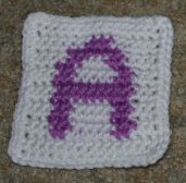 Row Count "A" Coaster Crochet Pattern