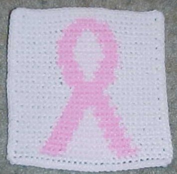 Pink Ribbon crochet patterns, free cross.