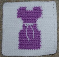 Row Count Dress Afghan Square Crochet Pattern