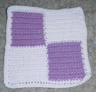 Row Count Four Patch Afghan Square Crochet Pattern