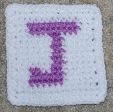 Row Count J Coaster Crochet Pattern