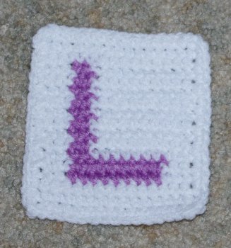Row Count L Coaster Crochet Pattern