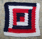 Row Count Log Cabin Afghan Square Crochet Pattern