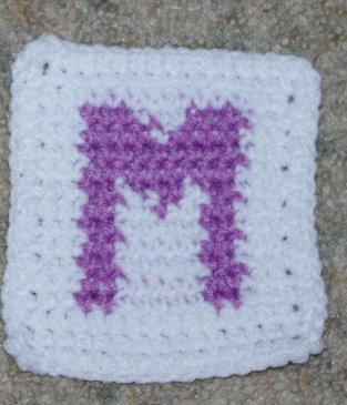 Row Count M Coaster Crochet Pattern