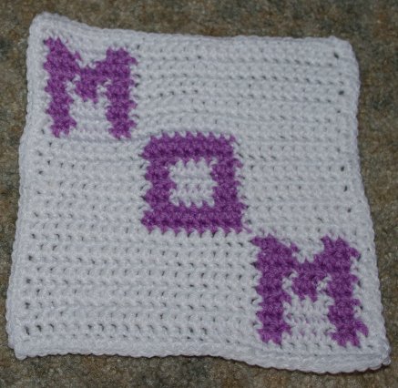Row Count Mom Afghan Square Crochet Pattern