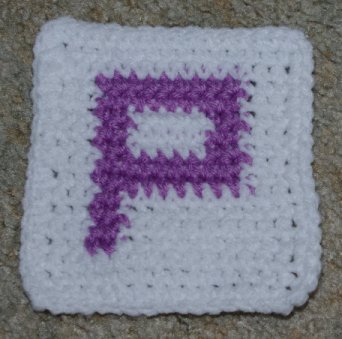 Row Count P Coaster Crochet Pattern