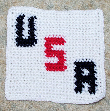 Row Count USA Afghan Square Crochet Pattern