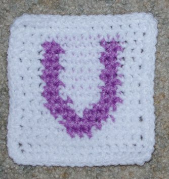 Row Count V Coaster Crochet Pattern