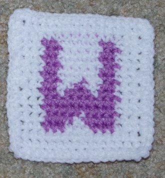 Row Count W Coaster Crochet Pattern