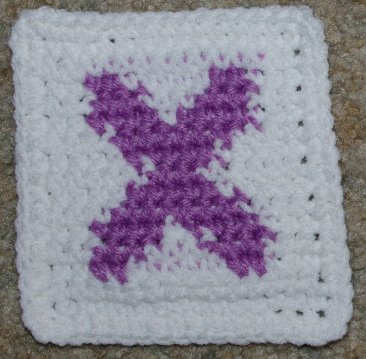 Row Count "X" Coaster Crochet Pattern