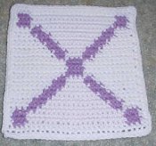 Row Count X Marks the Spot Afghan Square Crochet Pattern
