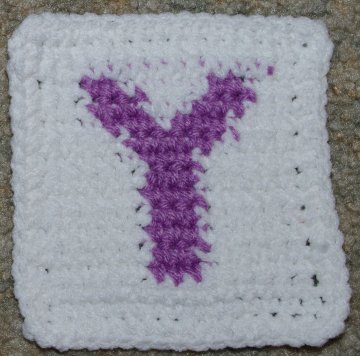 Row Count "Y" Coaster Crochet Pattern