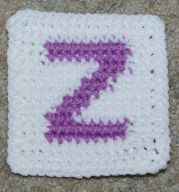 Row Count Z Coaster Crochet Pattern