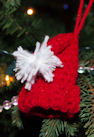 Santa Hat Christmas Ornament Crochet Pattern