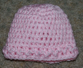 Wavy Edge Baby Beanie Free Crochet Pattern